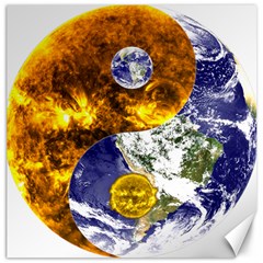 Design Yin Yang Balance Sun Earth Canvas 20  X 20   by Nexatart