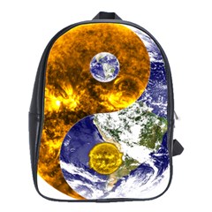 Design Yin Yang Balance Sun Earth School Bags(large) 