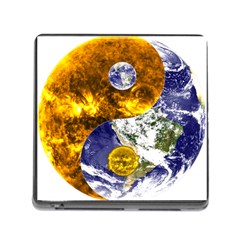 Design Yin Yang Balance Sun Earth Memory Card Reader (square) by Nexatart