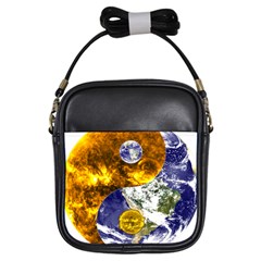 Design Yin Yang Balance Sun Earth Girls Sling Bags by Nexatart