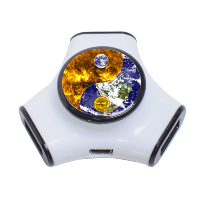 Design Yin Yang Balance Sun Earth 3-Port USB Hub