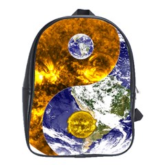 Design Yin Yang Balance Sun Earth School Bags (xl)  by Nexatart