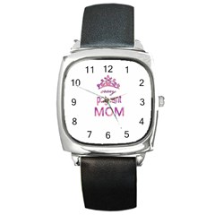 Crazy Pageant Mom Square Metal Watch by Valentinaart