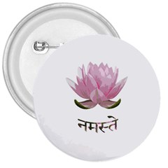 Namaste - Lotus 3  Buttons by Valentinaart