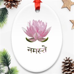 Namaste - Lotus Ornament (oval) by Valentinaart