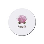 Namaste - Lotus Rubber Round Coaster (4 pack)  Front