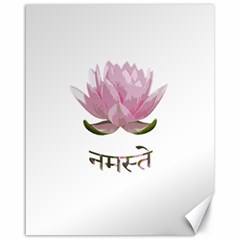 Namaste - Lotus Canvas 16  X 20   by Valentinaart