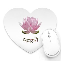 Namaste - Lotus Heart Mousepads by Valentinaart