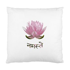 Namaste - Lotus Standard Cushion Case (one Side) by Valentinaart