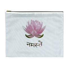 Namaste - Lotus Cosmetic Bag (xl) by Valentinaart