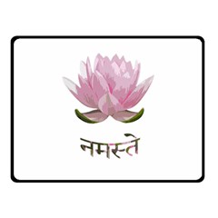 Namaste - Lotus Fleece Blanket (small) by Valentinaart