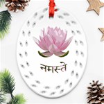 Namaste - Lotus Ornament (Oval Filigree) Front