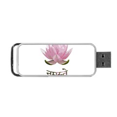 Namaste - Lotus Portable Usb Flash (one Side) by Valentinaart