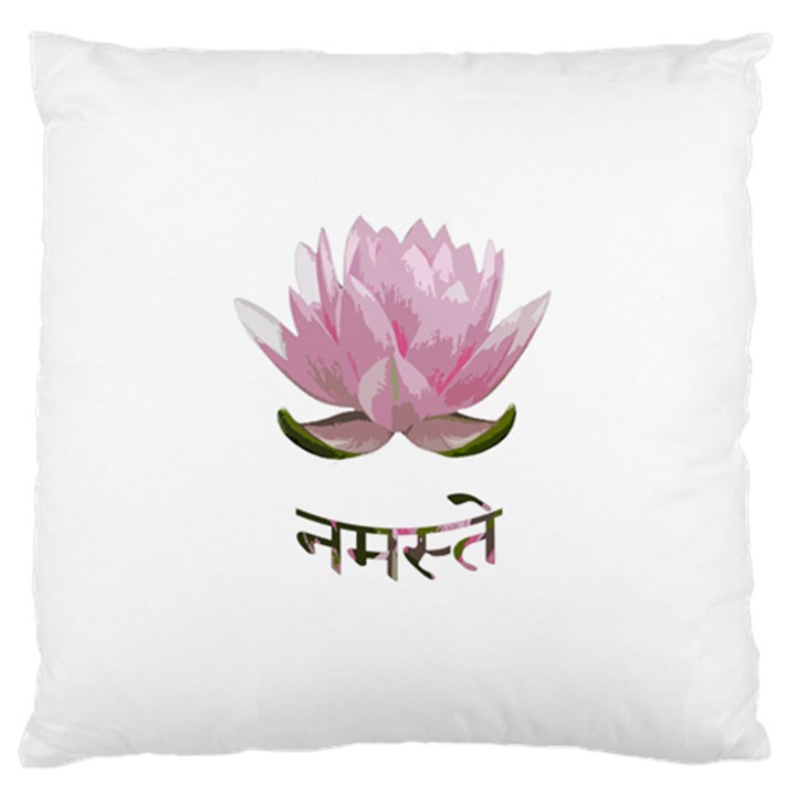 Namaste - Lotus Large Flano Cushion Case (One Side)