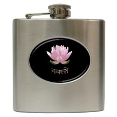 Namaste - Lotus Hip Flask (6 Oz) by Valentinaart