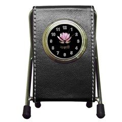 Namaste - Lotus Pen Holder Desk Clocks by Valentinaart