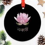 Namaste - Lotus Round Ornament (Two Sides) Front