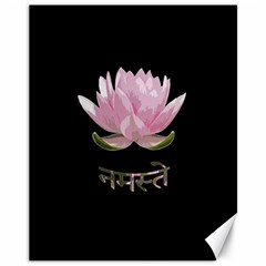 Namaste - Lotus Canvas 11  X 14   by Valentinaart