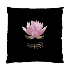 Namaste - Lotus Standard Cushion Case (one Side) by Valentinaart