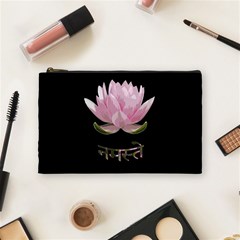 Namaste - Lotus Cosmetic Bag (medium)  by Valentinaart