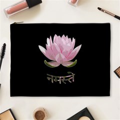 Namaste - Lotus Cosmetic Bag (xl) by Valentinaart