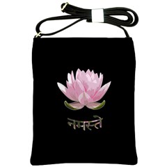 Namaste - Lotus Shoulder Sling Bags by Valentinaart