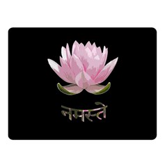 Namaste - Lotus Fleece Blanket (small) by Valentinaart