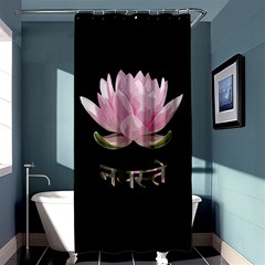 Namaste - Lotus Shower Curtain 36  X 72  (stall)  by Valentinaart