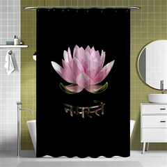 Namaste - Lotus Shower Curtain 48  X 72  (small)  by Valentinaart