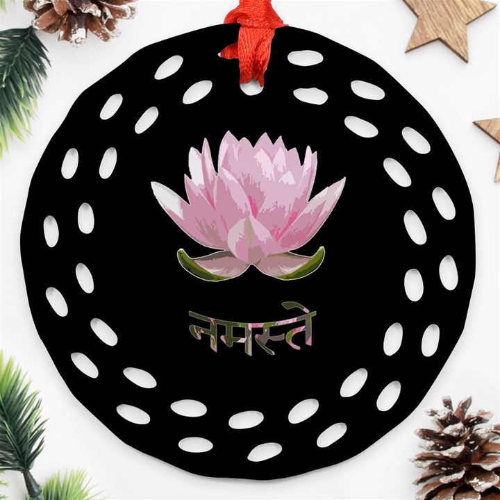 Namaste - Lotus Ornament (Round Filigree)