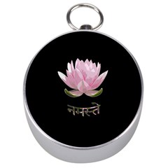 Namaste - Lotus Silver Compasses by Valentinaart