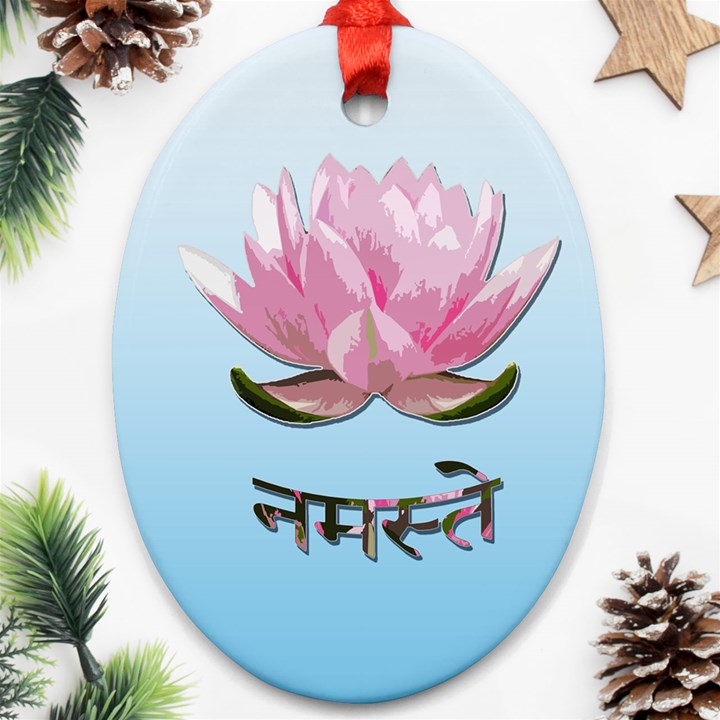 Namaste - Lotus Ornament (Oval)