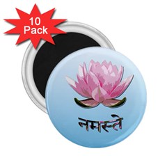 Namaste - Lotus 2 25  Magnets (10 Pack)  by Valentinaart