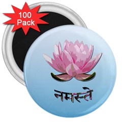 Namaste - Lotus 3  Magnets (100 Pack) by Valentinaart