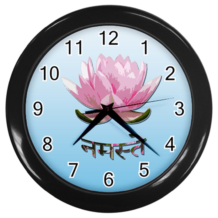 Namaste - Lotus Wall Clocks (Black)