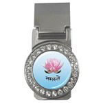 Namaste - Lotus Money Clips (CZ)  Front