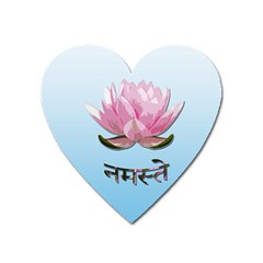 Namaste - Lotus Heart Magnet by Valentinaart