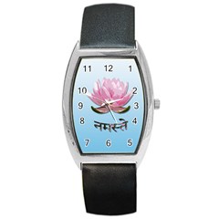 Namaste - Lotus Barrel Style Metal Watch by Valentinaart