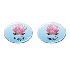 Namaste - Lotus Cufflinks (oval) by Valentinaart