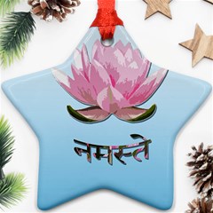 Namaste - Lotus Star Ornament (two Sides) by Valentinaart