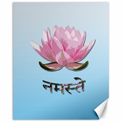 Namaste - Lotus Canvas 16  X 20   by Valentinaart