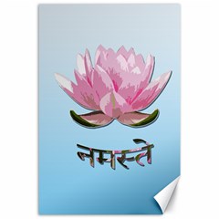 Namaste - Lotus Canvas 24  X 36  by Valentinaart