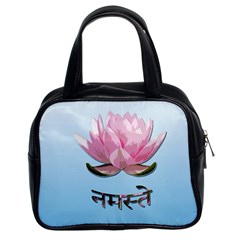 Namaste - Lotus Classic Handbags (2 Sides) by Valentinaart