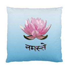 Namaste - Lotus Standard Cushion Case (one Side) by Valentinaart