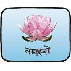 Namaste - Lotus Fleece Blanket (mini) by Valentinaart