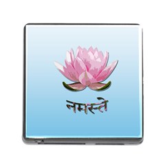 Namaste - Lotus Memory Card Reader (square) by Valentinaart