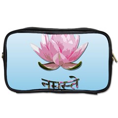 Namaste - Lotus Toiletries Bags by Valentinaart