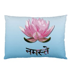 Namaste - Lotus Pillow Case (two Sides) by Valentinaart