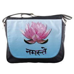 Namaste - Lotus Messenger Bags by Valentinaart