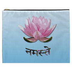 Namaste - Lotus Cosmetic Bag (xxxl)  by Valentinaart